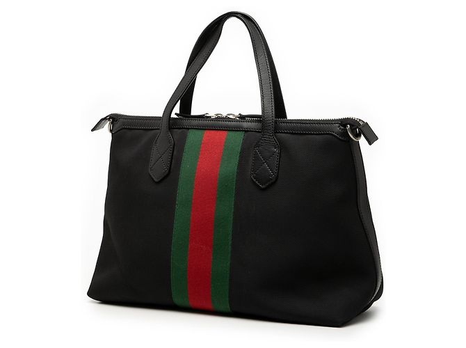 Borsa a tracolla Gucci Canvas Techno Web nera Nero - vista 2