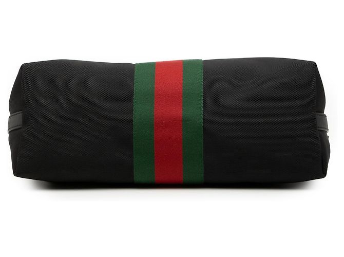 Borsa a tracolla Gucci Canvas Techno Web nera Nero - vista 3