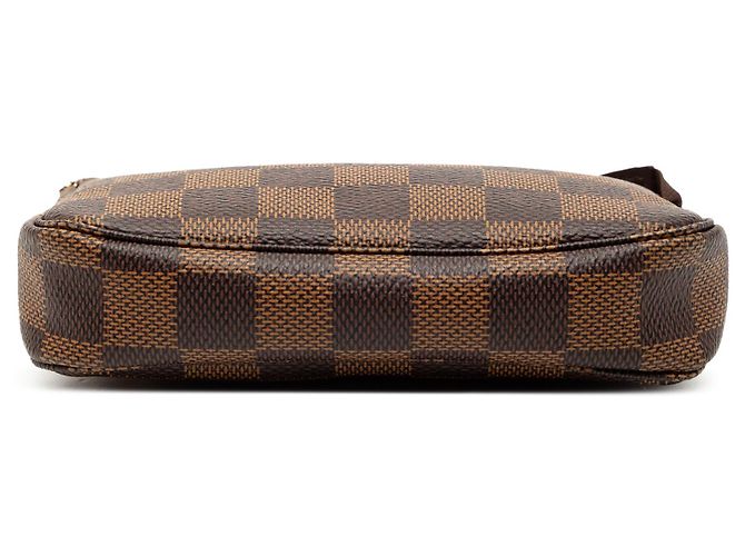 Borsa a mano Mini Pochette Accessoires Louis Vuitton Damier Ebene marrone - vista 3