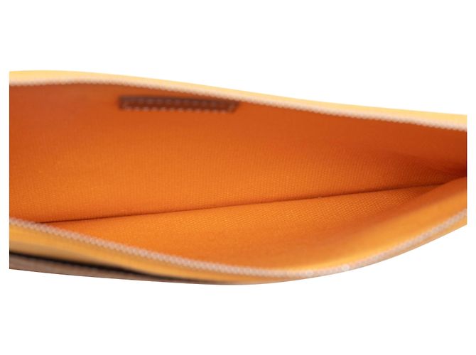 Clutch in tela con zip arancione Loro Piana - vista 3