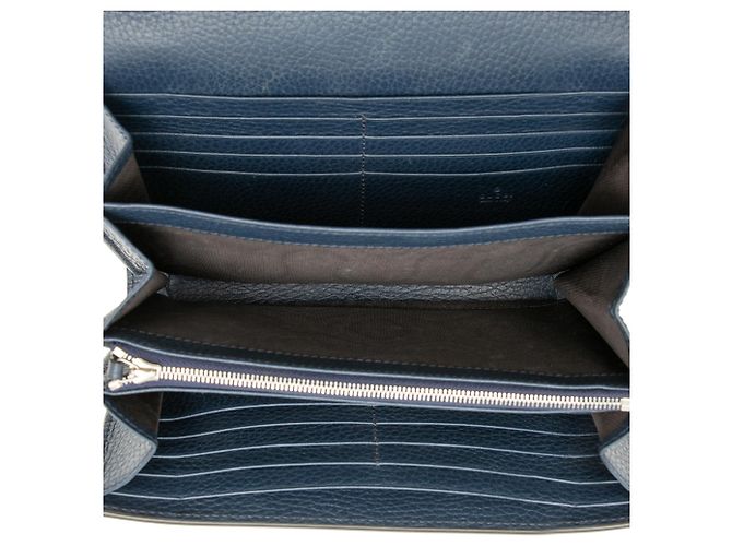 Mini borsa Dionysus in pelle blu Gucci con catena e tracolla - vista 4
