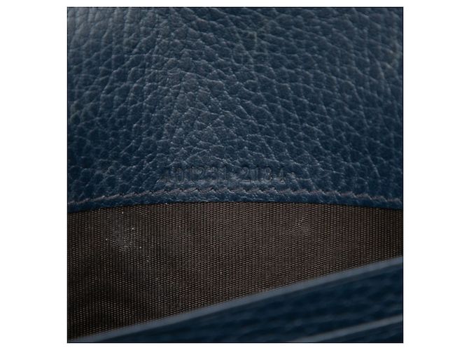 Mini borsa Dionysus in pelle blu Gucci con catena e tracolla - vista 6
