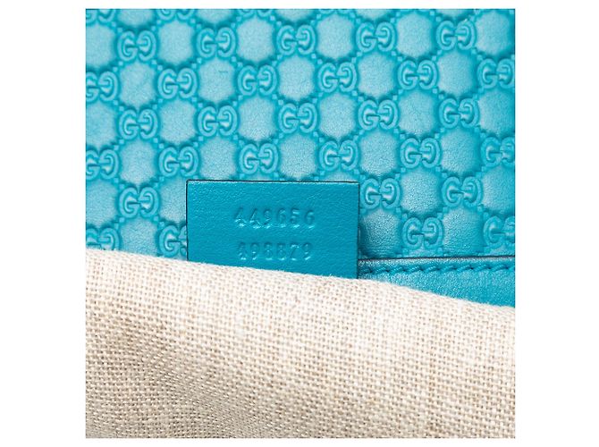Borsa blu Gucci Small Microguccissima Joy - vista 5