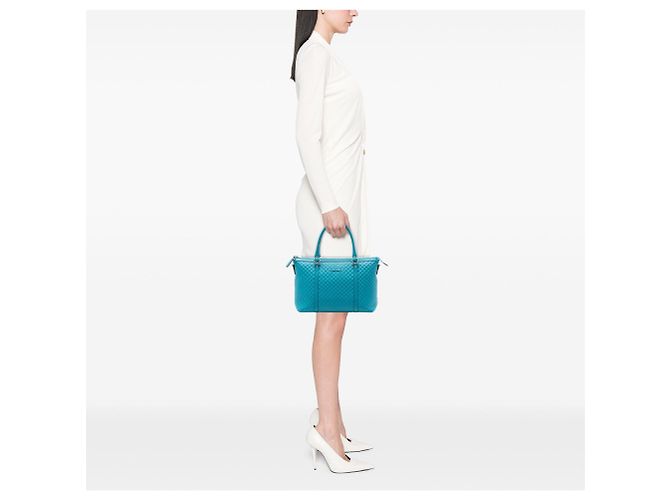 Borsa blu Gucci Small Microguccissima Joy - vista 7