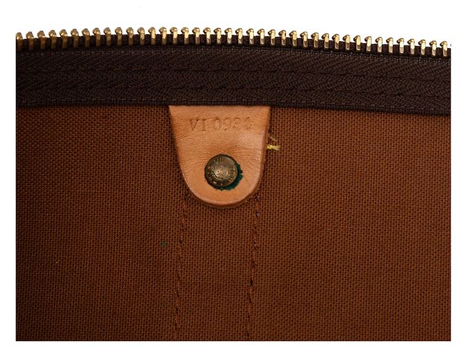 Borsa da viaggio marrone Louis Vuitton Monogram Keepall Bandouliere 60 - vista 9