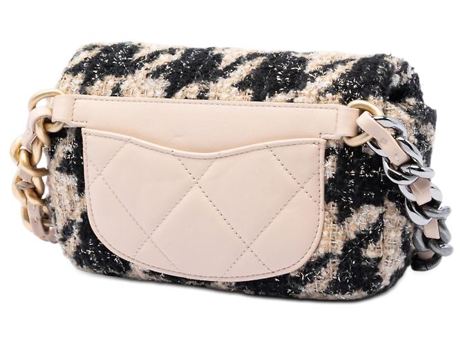 Chanel Houndstooth Tweed 19 Gürteltasche Beige - Ansicht 2