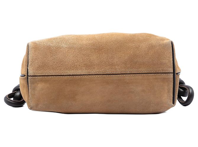 Borsa a tracolla LOEWE Suede Flamenco Knot beige - vista 3