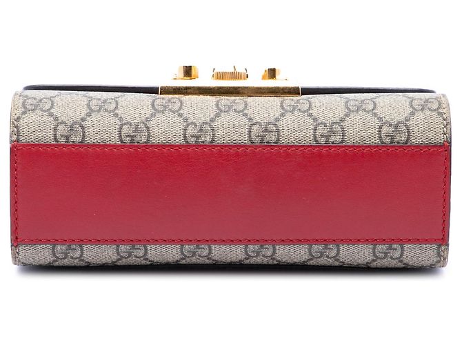 Borsa a tracolla Gucci Small GG Supreme Padlock rossa Rosso - vista 3