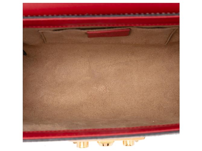 Borsa a tracolla Gucci Small GG Supreme Padlock rossa Rosso - vista 4