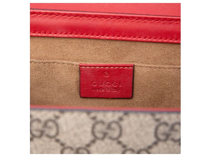 Borsa a tracolla Gucci Small GG Supreme Padlock rossa Rosso - vista 5