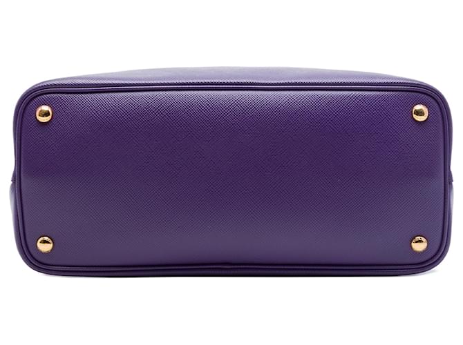 Borsa Doppia Prada Medium Saffiano Cuir Viola Porpora - vista 3