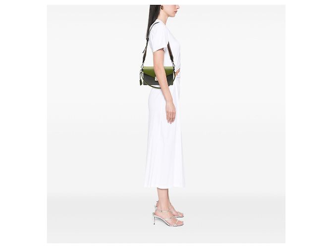 Borsa Prada Bicolor Saffiano Lux Sound Lock Verde - vista 6