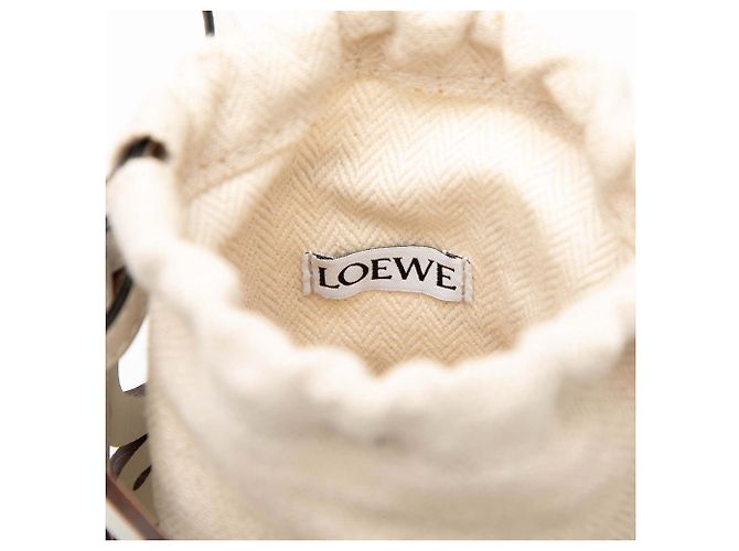Borsa a tracolla LOEWE Anagram in pelle bianca con tasca sagomata Bianco - vista 5
