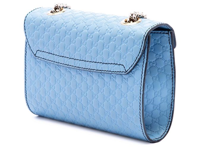 Borsa a tracolla blu Gucci Mini Microguccissima Emily - vista 2
