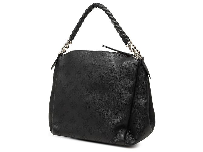Borsa Louis Vuitton Monogram Mahina Babylone Chain BB nera Nero - vista 2