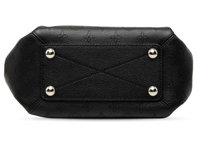 Borsa Louis Vuitton Monogram Mahina Babylone Chain BB nera Nero - vista 3