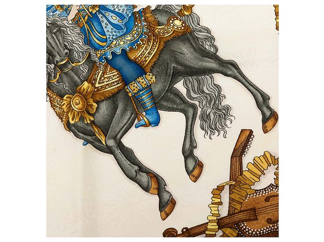 Sciarpa in seta Hermès Les Fêtes du Roi Soleil 90 rossa Rosso - vista 5