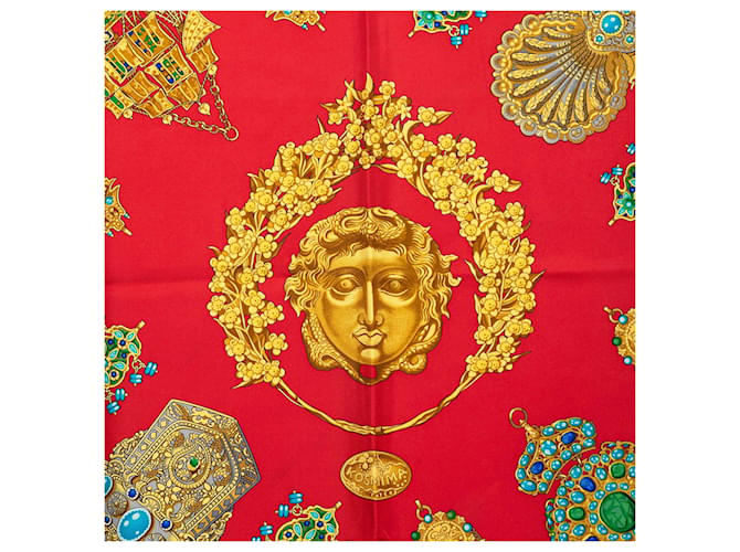 Sciarpa in seta Hermès Kosmima 90 rossa Rosso - vista 2