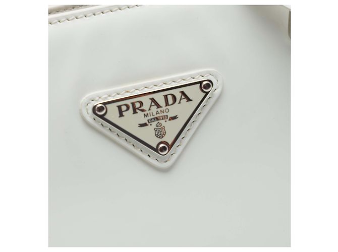Borsa Prada Medium in pelle Spazzolato bianca Bianco - vista 5