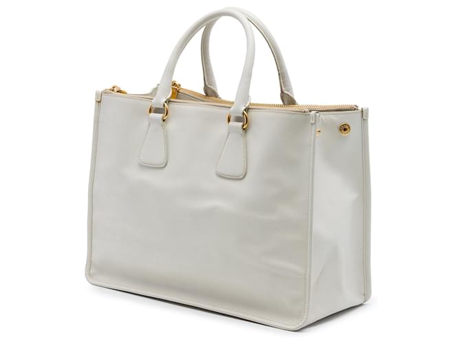 Borsa Prada Saffiano Lux Double Zip bianca Bianco - vista 2