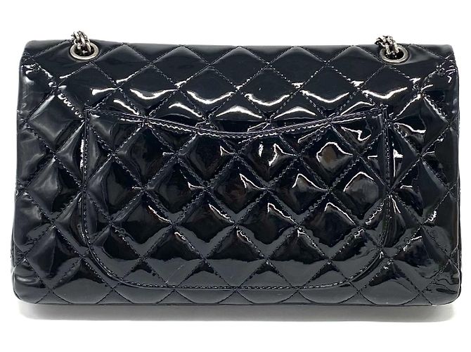 Chanel Bijoux Chain Reissue 2.55 Flap Patent Leather Nero - vista 3