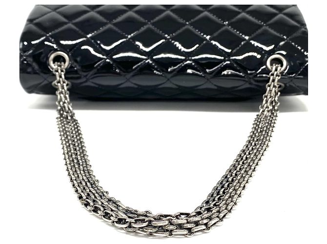Chanel Bijoux Chain Reissue 2.55 Flap Patent Leather Nero - vista 6
