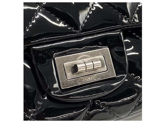 Chanel Bijoux Chain Reissue 2.55 Flap Patent Leather Nero - vista 7