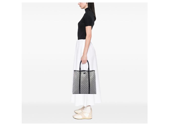Tote verticale Gucci GG Supreme beige - vista 6