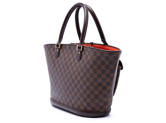 Borsa Tote Manosque GM in Damier Ebene marrone Louis Vuitton - vista 2