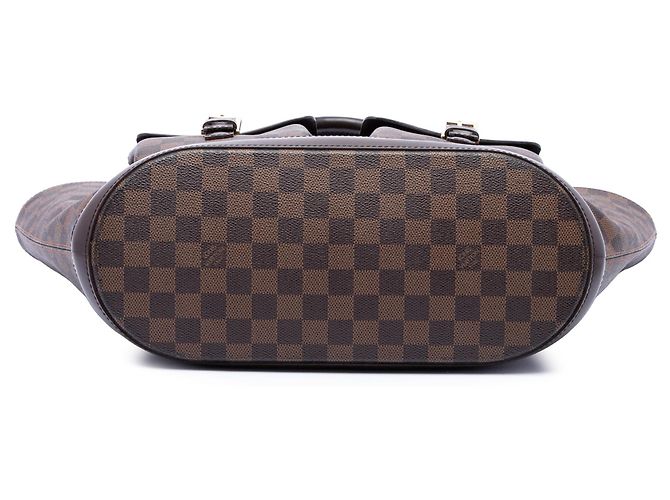 Borsa Tote Manosque GM in Damier Ebene marrone Louis Vuitton - vista 3