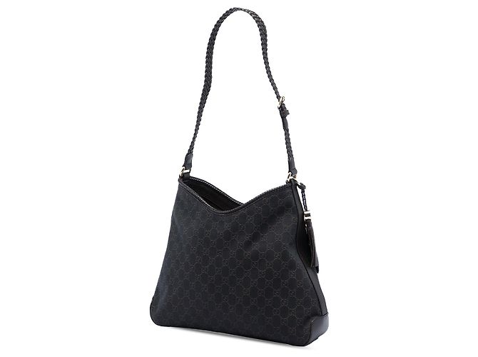 Borsa a tracolla Gucci Medium GG Denim Marrakech marrone - vista 2