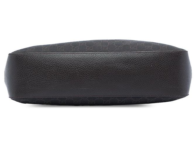 Borsa a tracolla Gucci Medium GG Denim Marrakech marrone - vista 3