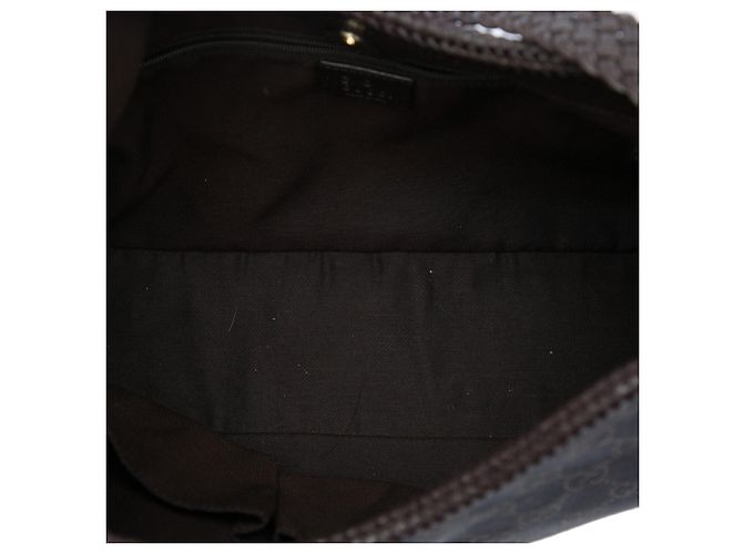 Borsa a tracolla Gucci Medium GG Denim Marrakech marrone - vista 4