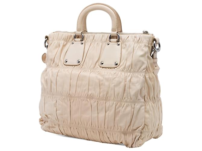 Borsa Prada Nappa Gaufre beige - vista 2