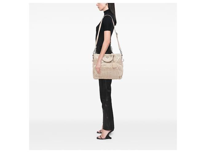 Borsa Prada Nappa Gaufre beige - vista 6