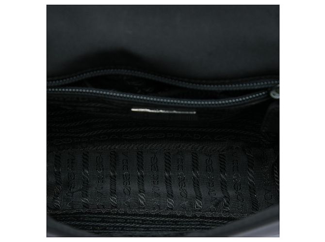 Borsa a tracolla con patta Prada Tessuto nera Nero - vista 4