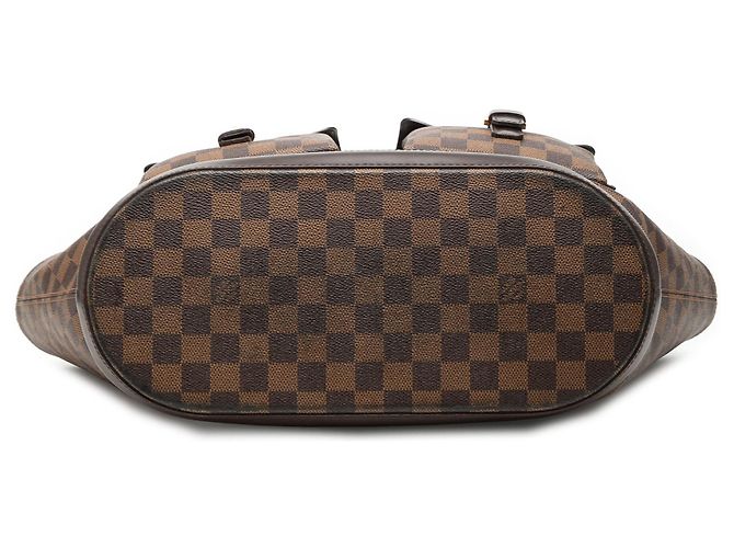 Borsa Tote Louis Vuitton Damier Ebene Manosque GM marrone - vista 3