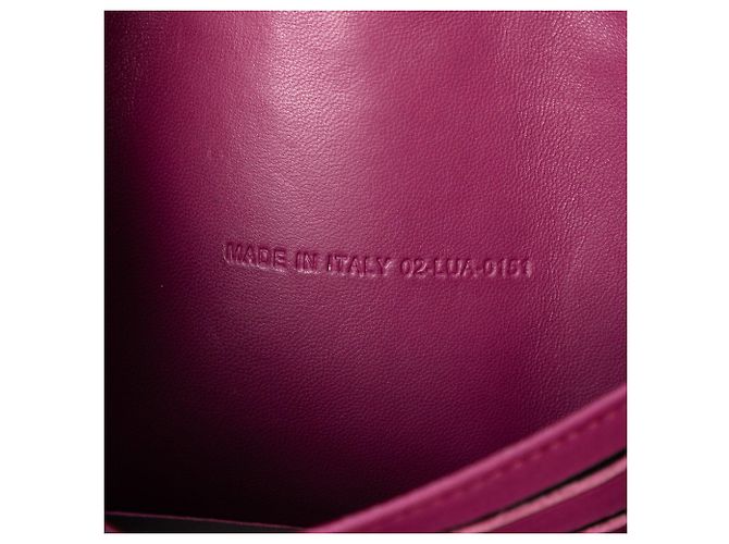 Portafoglio Lady Dior con catena in vernice cannage rosso a tracolla - vista 6