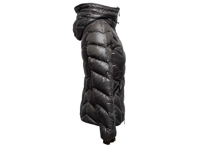 Moncler Steppjacke mit Kapuze, Farbe Charcoal, Designergröße 0 Grau - Ansicht 3