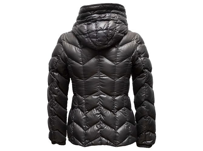 Moncler Steppjacke mit Kapuze, Farbe Charcoal, Designergröße 0 Grau - Ansicht 4