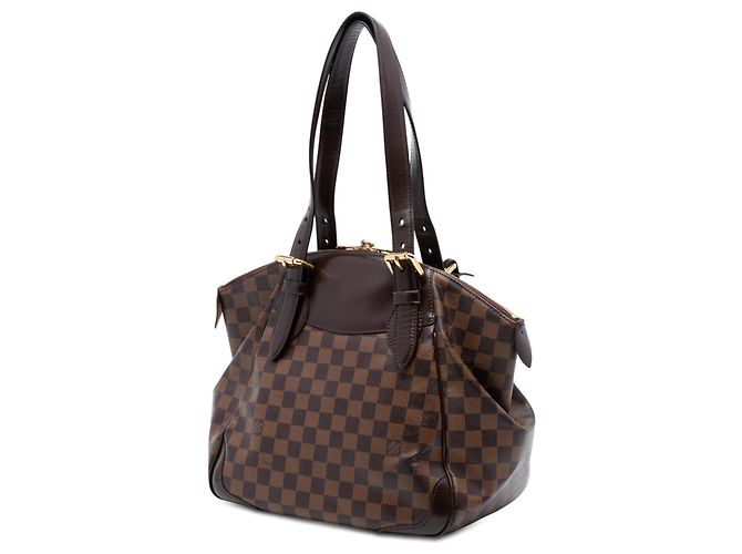 Borsa a Spalla Louis Vuitton Damier Ebene Verona MM Marrone - vista 2