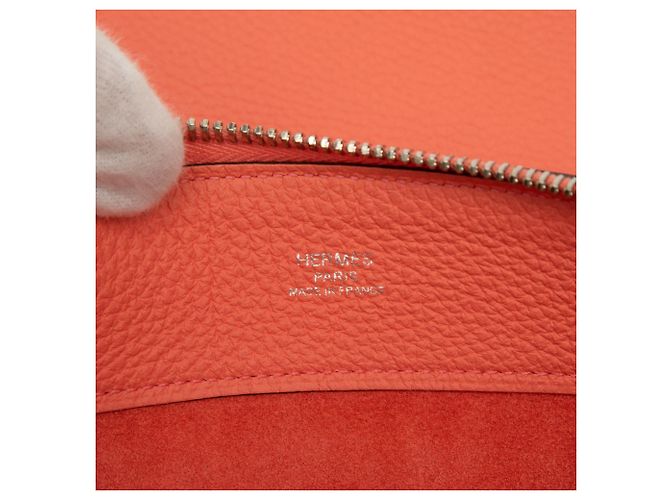 Clutch Bazar Hermès Medium Togo Arancione - vista 5