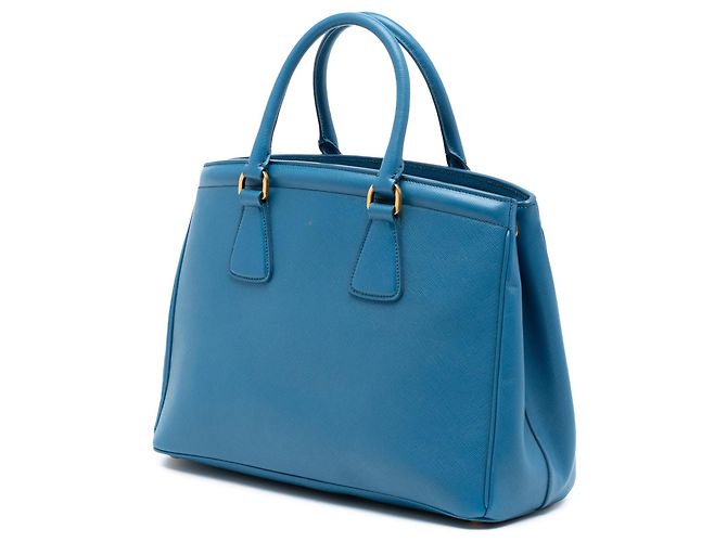 Tote Prada Saffiano Lux Parabole blu - vista 2