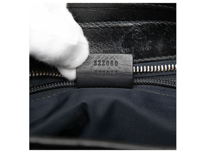 Borsa a tracolla Gucci Guccissima Web nera Nero - vista 6