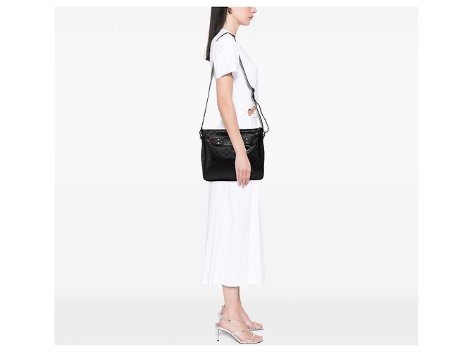 Borsa a tracolla Gucci Guccissima Web nera Nero - vista 7