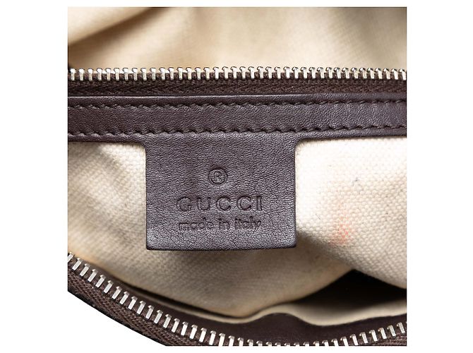 Borsa a tracolla Gucci Guccissima Mayfair marrone - vista 6