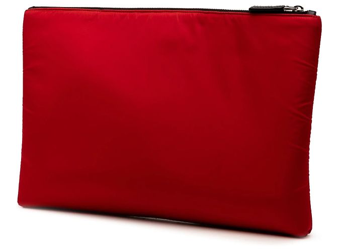 Clutch Tessuto Soft Zip rossa Prada Rosso - vista 2