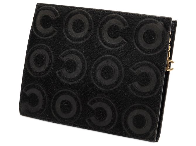 Clutch Chanel Coco de crin de caballo negro - vista 2