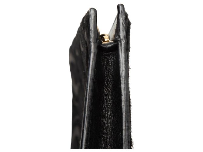 Clutch Chanel Coco de crin de caballo negro - vista 8