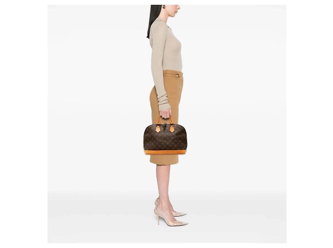 Borsa Louis Vuitton Monogram Alma PM marrone - vista 7